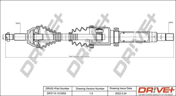 Dr!ve+ DP2110.10.0352 - Полуоска vvparts.bg