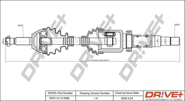 Dr!ve+ DP2110.10.0365 - Полуоска vvparts.bg