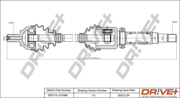 Dr!ve+ DP2110.10.0366 - Полуоска vvparts.bg