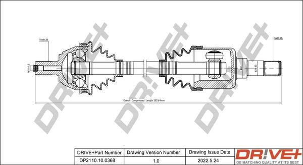 Dr!ve+ DP2110.10.0368 - Полуоска vvparts.bg