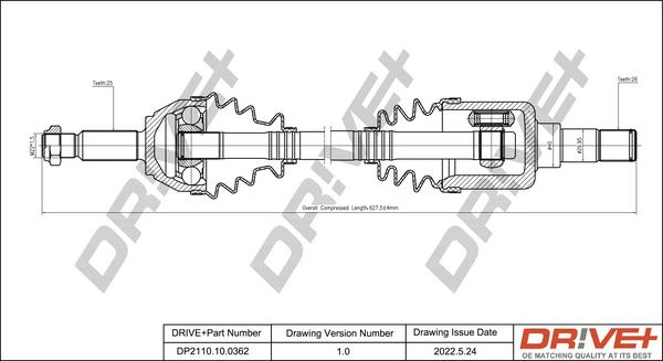 Dr!ve+ DP2110.10.0362 - Полуоска vvparts.bg