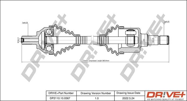 Dr!ve+ DP2110.10.0367 - Полуоска vvparts.bg