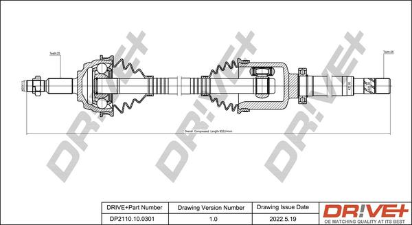 Dr!ve+ DP2110.10.0301 - Полуоска vvparts.bg