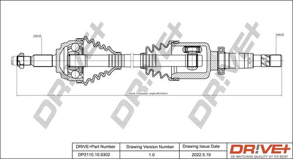 Dr!ve+ DP2110.10.0302 - Полуоска vvparts.bg