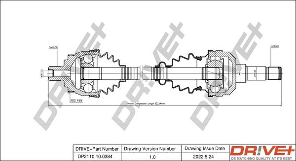 Dr!ve+ DP2110.10.0384 - Полуоска vvparts.bg