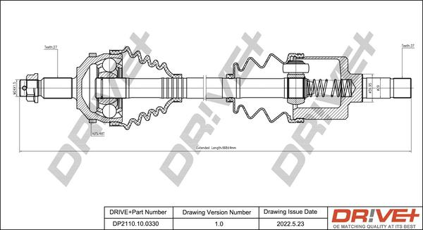 Dr!ve+ DP2110.10.0330 - Полуоска vvparts.bg