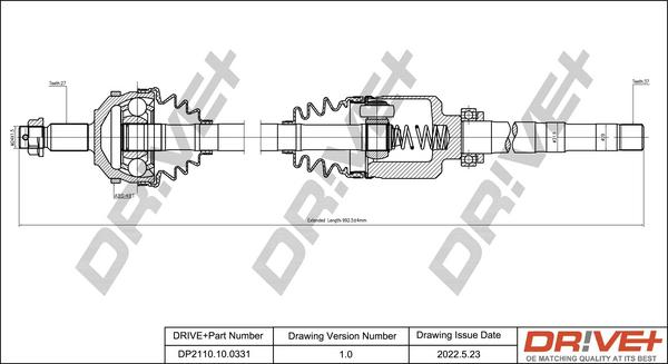 Dr!ve+ DP2110.10.0331 - Полуоска vvparts.bg