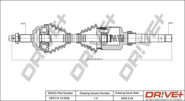 Dr!ve+ DP2110.10.0329 - Полуоска vvparts.bg