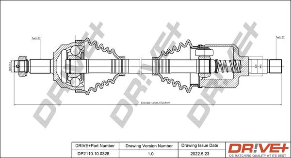 Dr!ve+ DP2110.10.0328 - Полуоска vvparts.bg