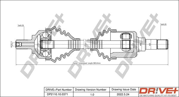 Dr!ve+ DP2110.10.0371 - Полуоска vvparts.bg