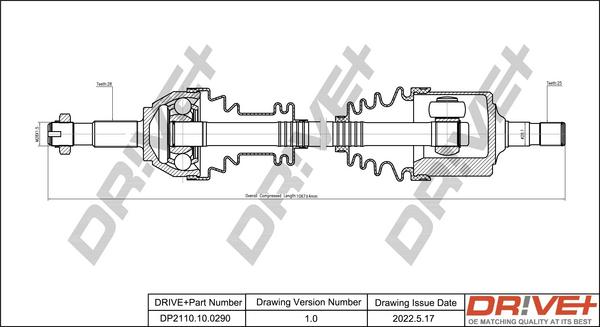 Dr!ve+ DP2110.10.0290 - Полуоска vvparts.bg