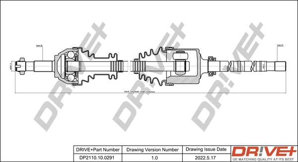 Dr!ve+ DP2110.10.0291 - Полуоска vvparts.bg