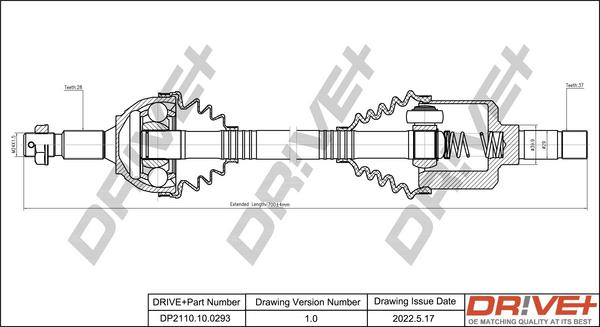 Dr!ve+ DP2110.10.0293 - Полуоска vvparts.bg