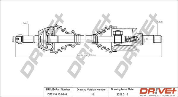 Dr!ve+ DP2110.10.0246 - Полуоска vvparts.bg