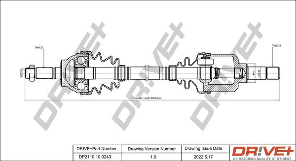 Dr!ve+ DP2110.10.0243 - Полуоска vvparts.bg