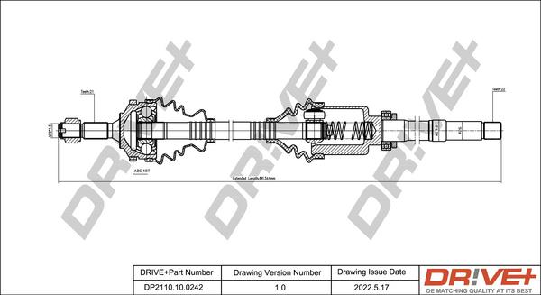 Dr!ve+ DP2110.10.0242 - Полуоска vvparts.bg