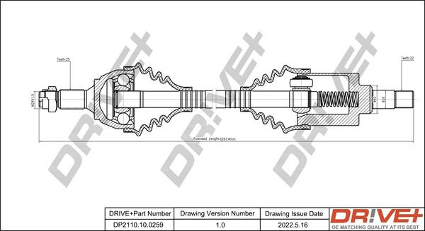 Dr!ve+ DP2110.10.0259 - Полуоска vvparts.bg