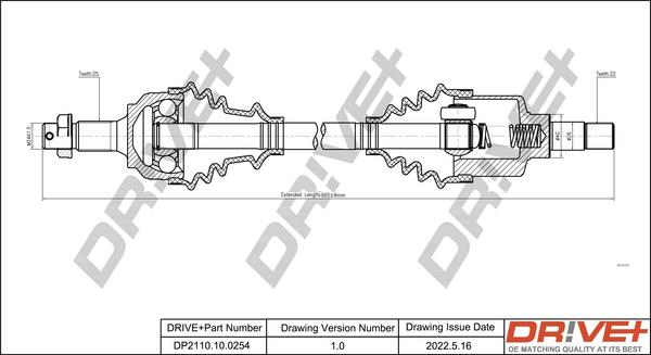 Dr!ve+ DP2110.10.0254 - Полуоска vvparts.bg