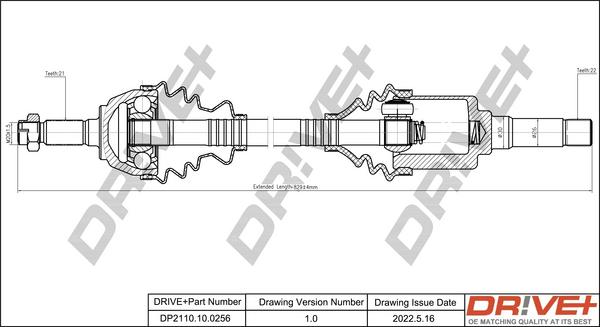 Dr!ve+ DP2110.10.0256 - Полуоска vvparts.bg