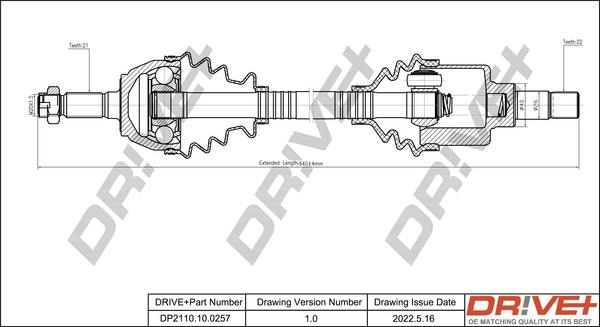 Dr!ve+ DP2110.10.0257 - Полуоска vvparts.bg