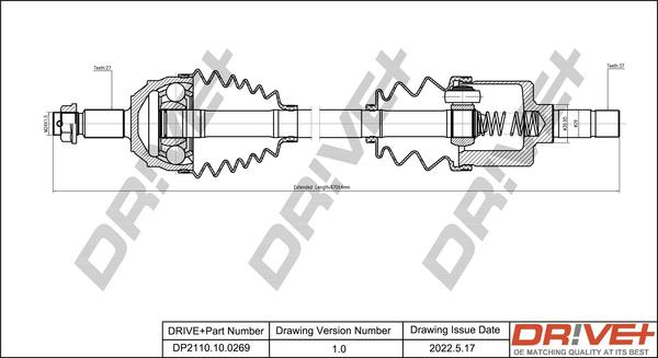 Dr!ve+ DP2110.10.0269 - Полуоска vvparts.bg