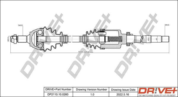 Dr!ve+ DP2110.10.0260 - Полуоска vvparts.bg