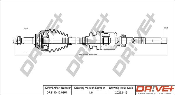 Dr!ve+ DP2110.10.0261 - Полуоска vvparts.bg