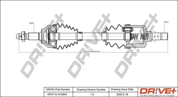 Dr!ve+ DP2110.10.0203 - Полуоска vvparts.bg