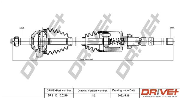 Dr!ve+ DP2110.10.0219 - Полуоска vvparts.bg