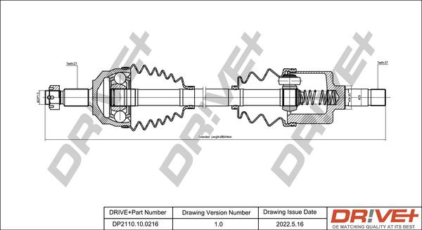 Dr!ve+ DP2110.10.0216 - Полуоска vvparts.bg