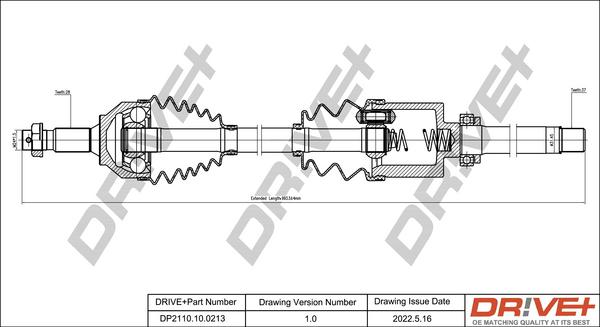 Dr!ve+ DP2110.10.0213 - Полуоска vvparts.bg