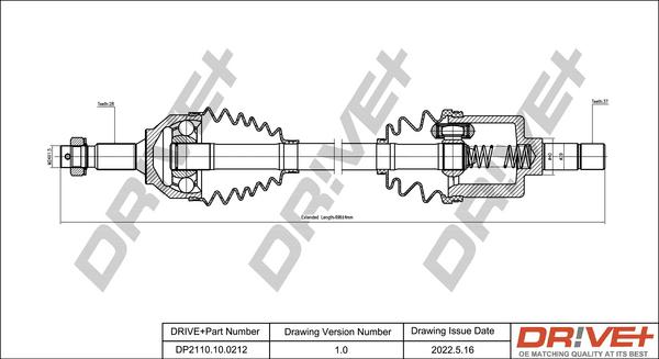 Dr!ve+ DP2110.10.0212 - Полуоска vvparts.bg