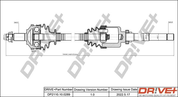 Dr!ve+ DP2110.10.0289 - Полуоска vvparts.bg