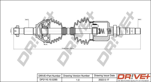 Dr!ve+ DP2110.10.0285 - Полуоска vvparts.bg