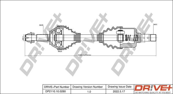 Dr!ve+ DP2110.10.0280 - Полуоска vvparts.bg