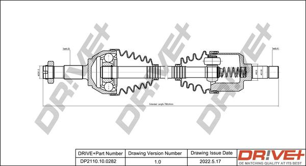 Dr!ve+ DP2110.10.0282 - Полуоска vvparts.bg