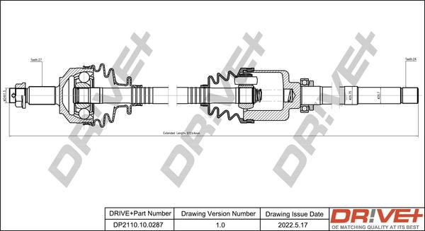 Dr!ve+ DP2110.10.0287 - Полуоска vvparts.bg