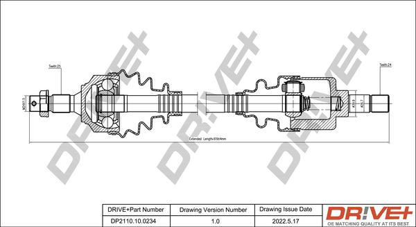 Dr!ve+ DP2110.10.0234 - Полуоска vvparts.bg