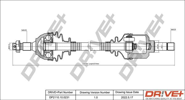 Dr!ve+ DP2110.10.0231 - Полуоска vvparts.bg