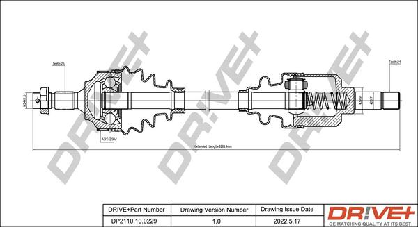 Dr!ve+ DP2110.10.0229 - Полуоска vvparts.bg