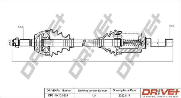 Dr!ve+ DP2110.10.0224 - Полуоска vvparts.bg