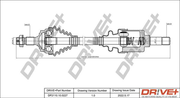 Dr!ve+ DP2110.10.0227 - Полуоска vvparts.bg