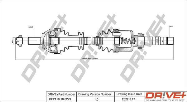 Dr!ve+ DP2110.10.0279 - Полуоска vvparts.bg