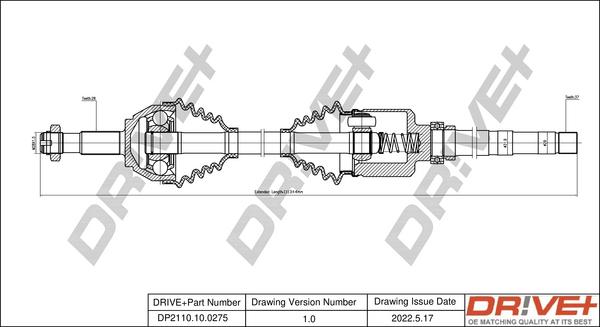 Dr!ve+ DP2110.10.0275 - Полуоска vvparts.bg