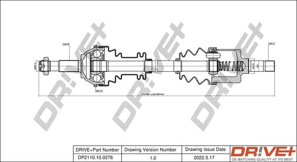 Dr!ve+ DP2110.10.0276 - Полуоска vvparts.bg