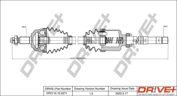 Dr!ve+ DP2110.10.0271 - Полуоска vvparts.bg