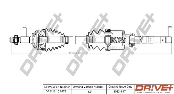 Dr!ve+ DP2110.10.0273 - Полуоска vvparts.bg