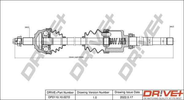 Dr!ve+ DP2110.10.0272 - Полуоска vvparts.bg