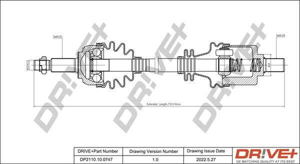 Dr!ve+ DP2110.10.0747 - Полуоска vvparts.bg