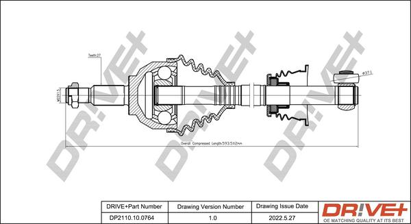 Dr!ve+ DP2110.10.0764 - Полуоска vvparts.bg